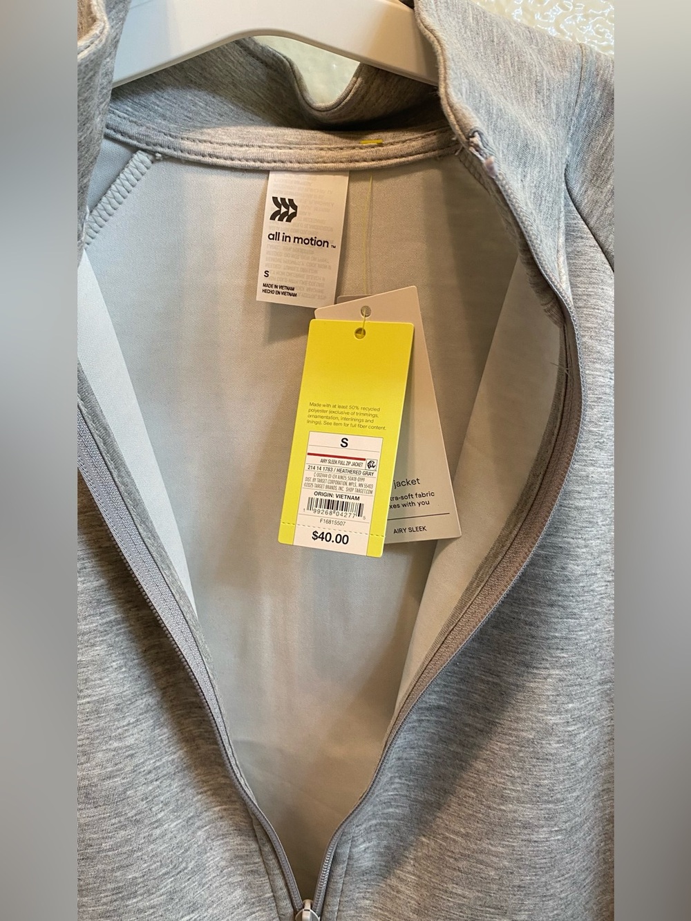 Light Gray Zip-Front Jacket - Picture 4 of 4